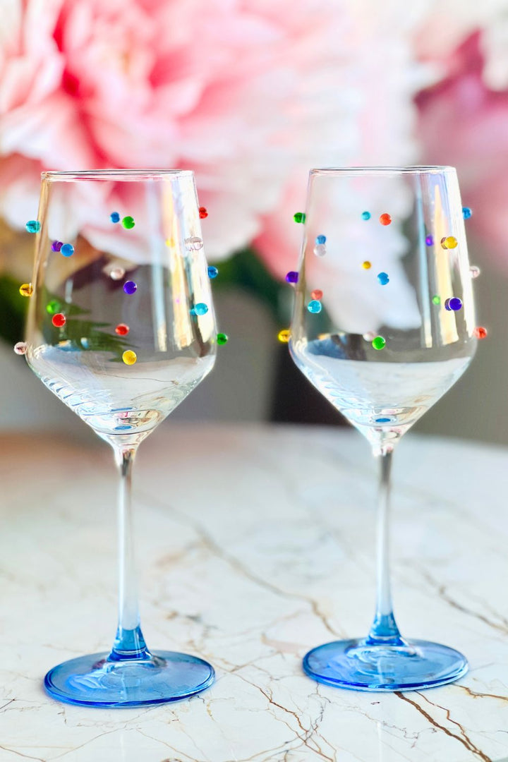 Polka S/2 Wine Glasses