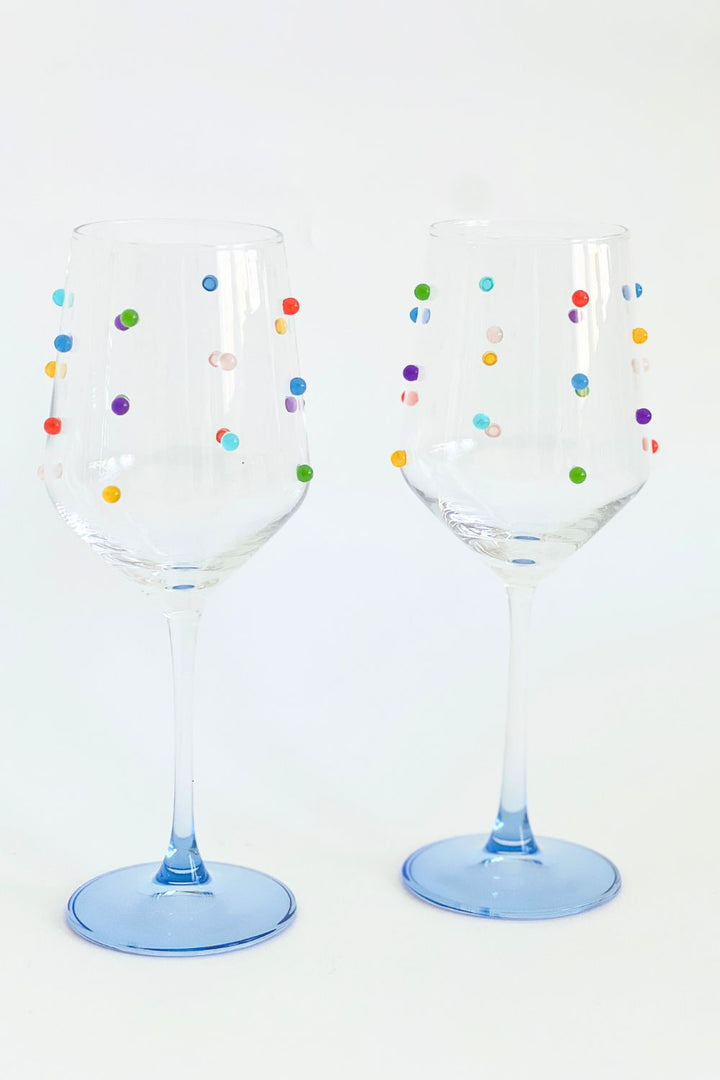 Polka S/2 Wine Glasses