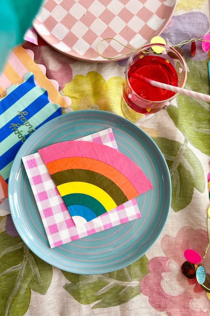 BIRTHDAY BRIGHTS RAINBOW SHAPED NAPKINS