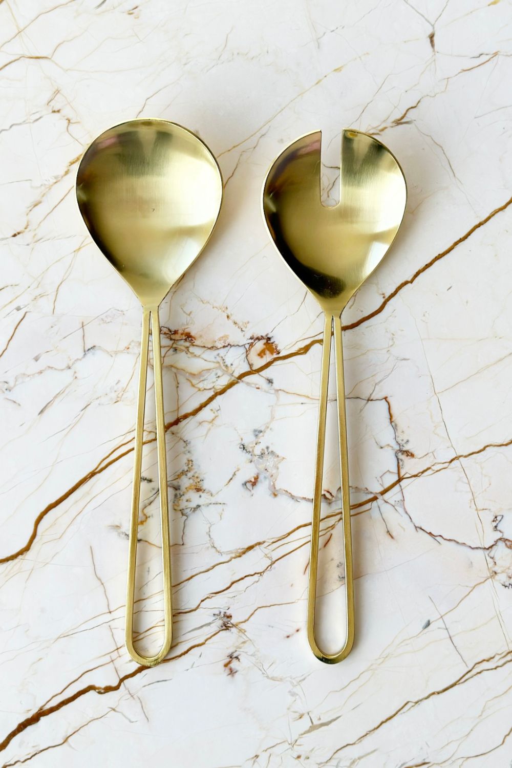 Auric Stainless Steel Salad Servers