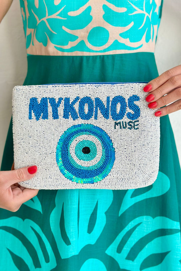 Mykonos Beaded Clutch