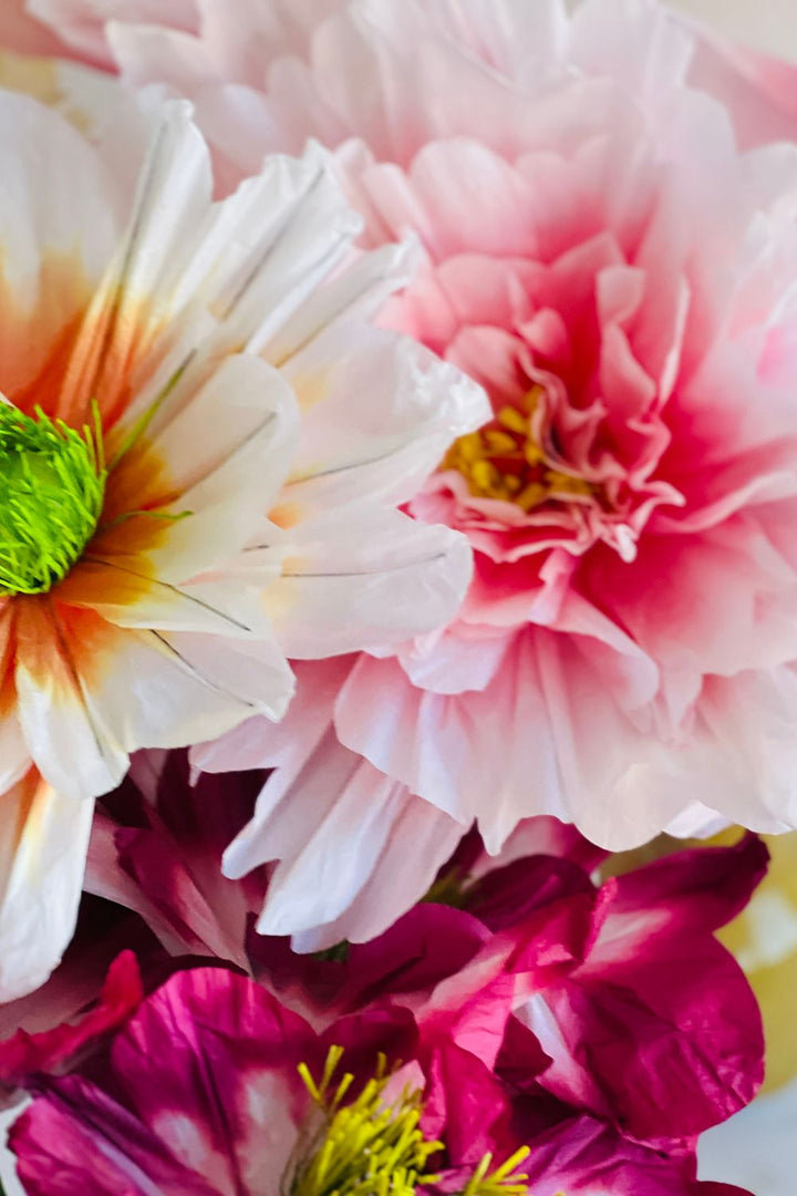 Poppy Paper Flower- Claret/Pink