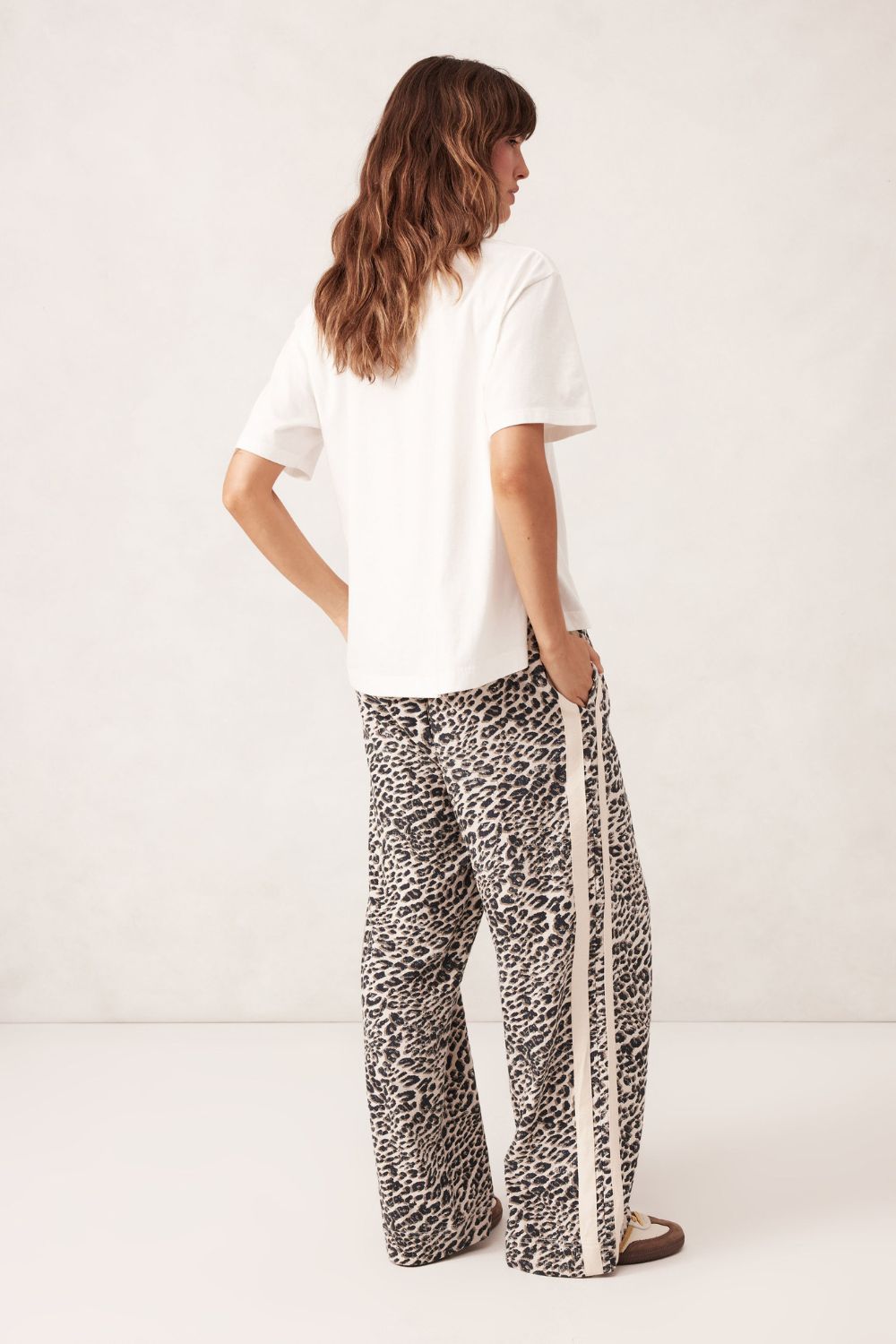 RELAXED PANT LEOPARD LINEN BLEND