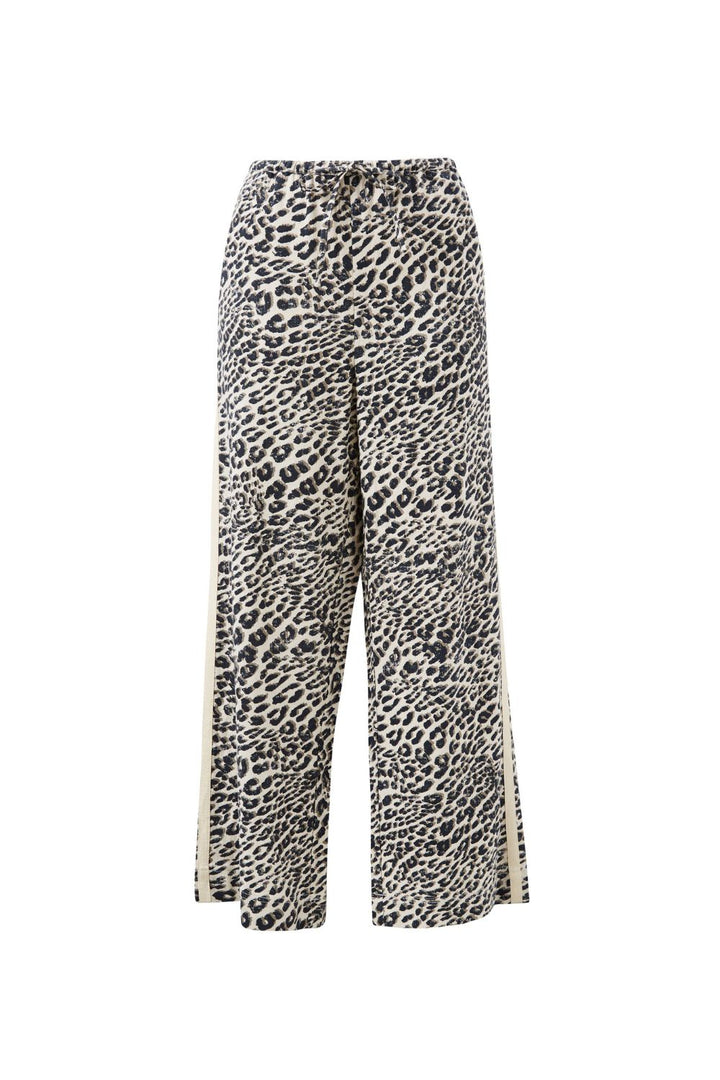 RELAXED PANT LEOPARD LINEN BLEND