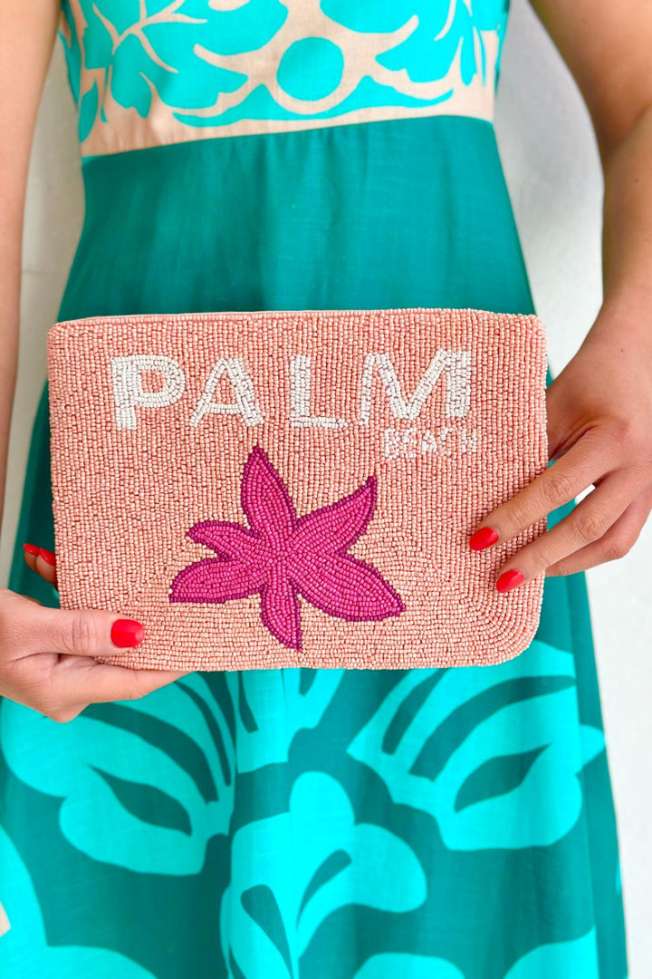 Palm Beach Beaded Clutch