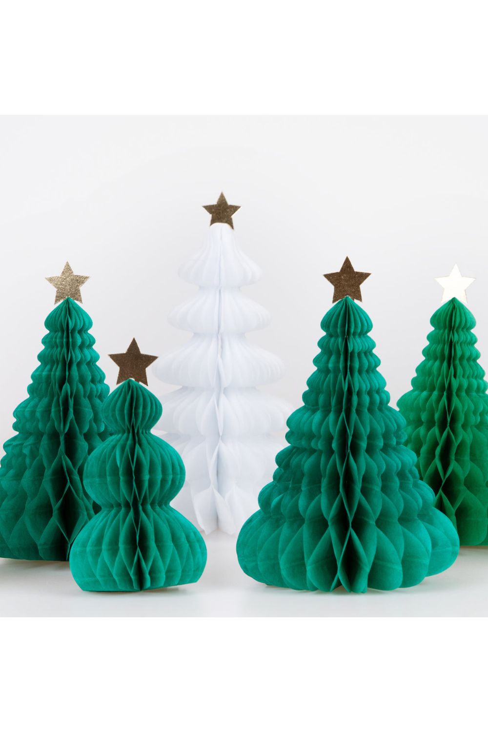 Green Forest Honeycomb Decorations (x 10)