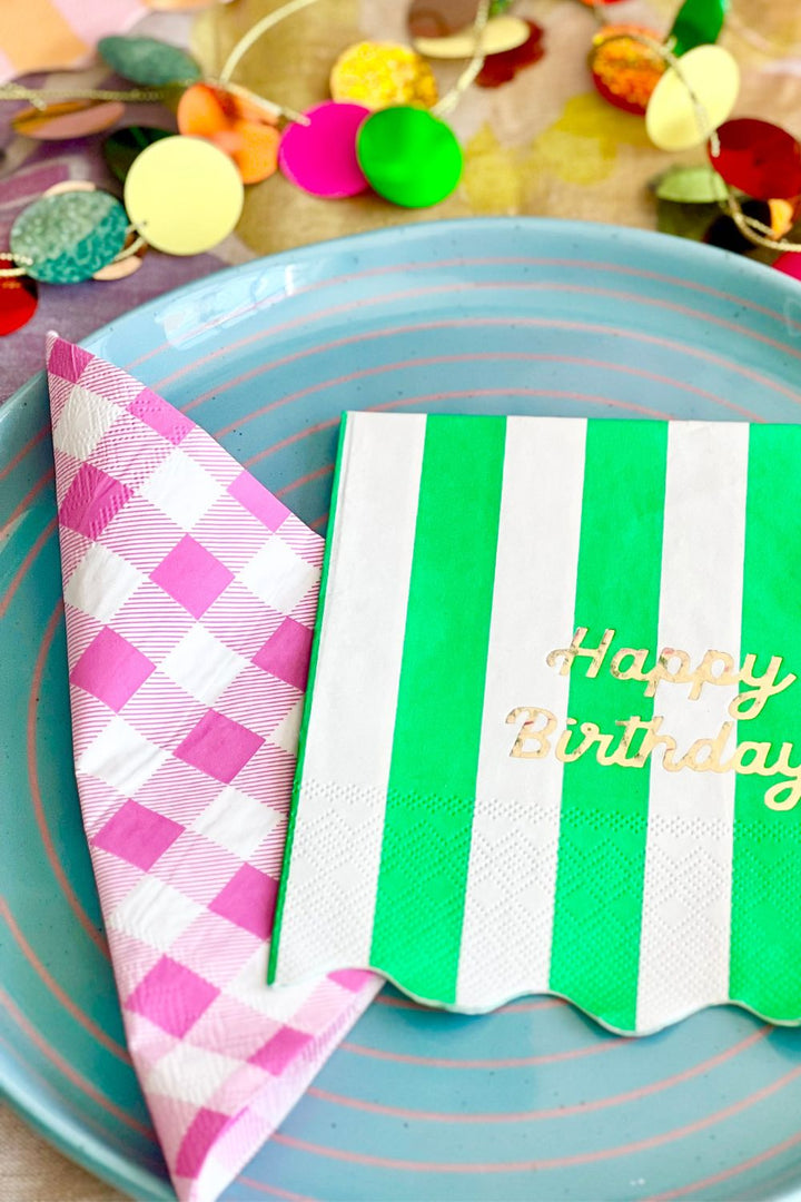 Pink Gingham Lunch Napkin