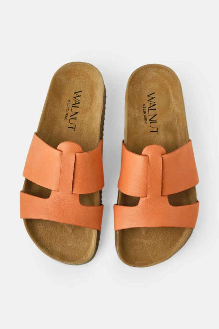 Bay Leather Slide - Orange