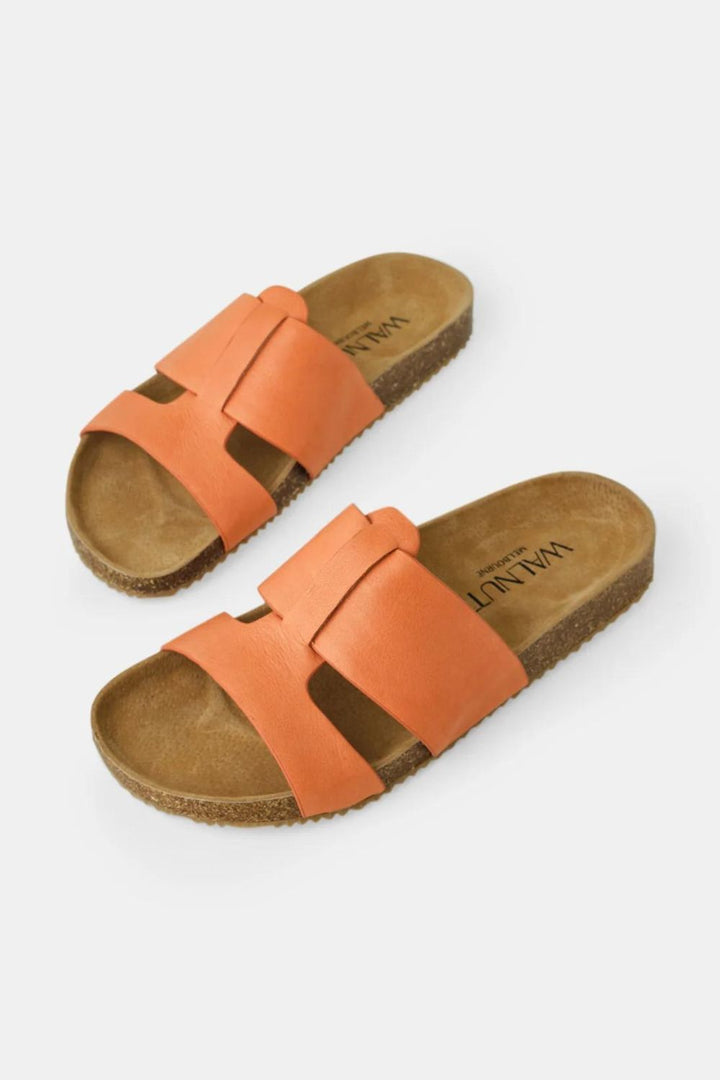 Bay Leather Slide - Orange