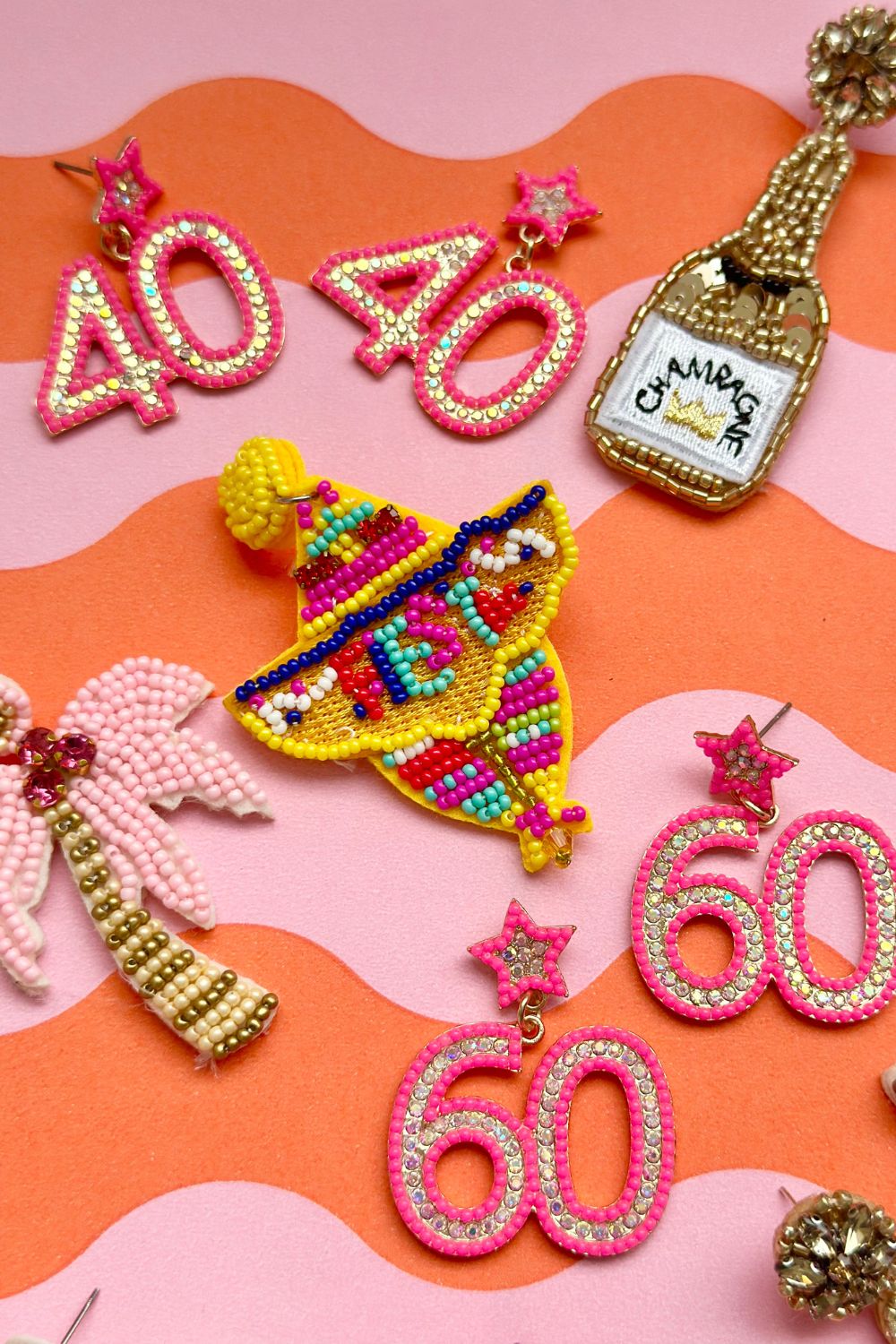 Fiesta Sombrero Earrings (Pink)