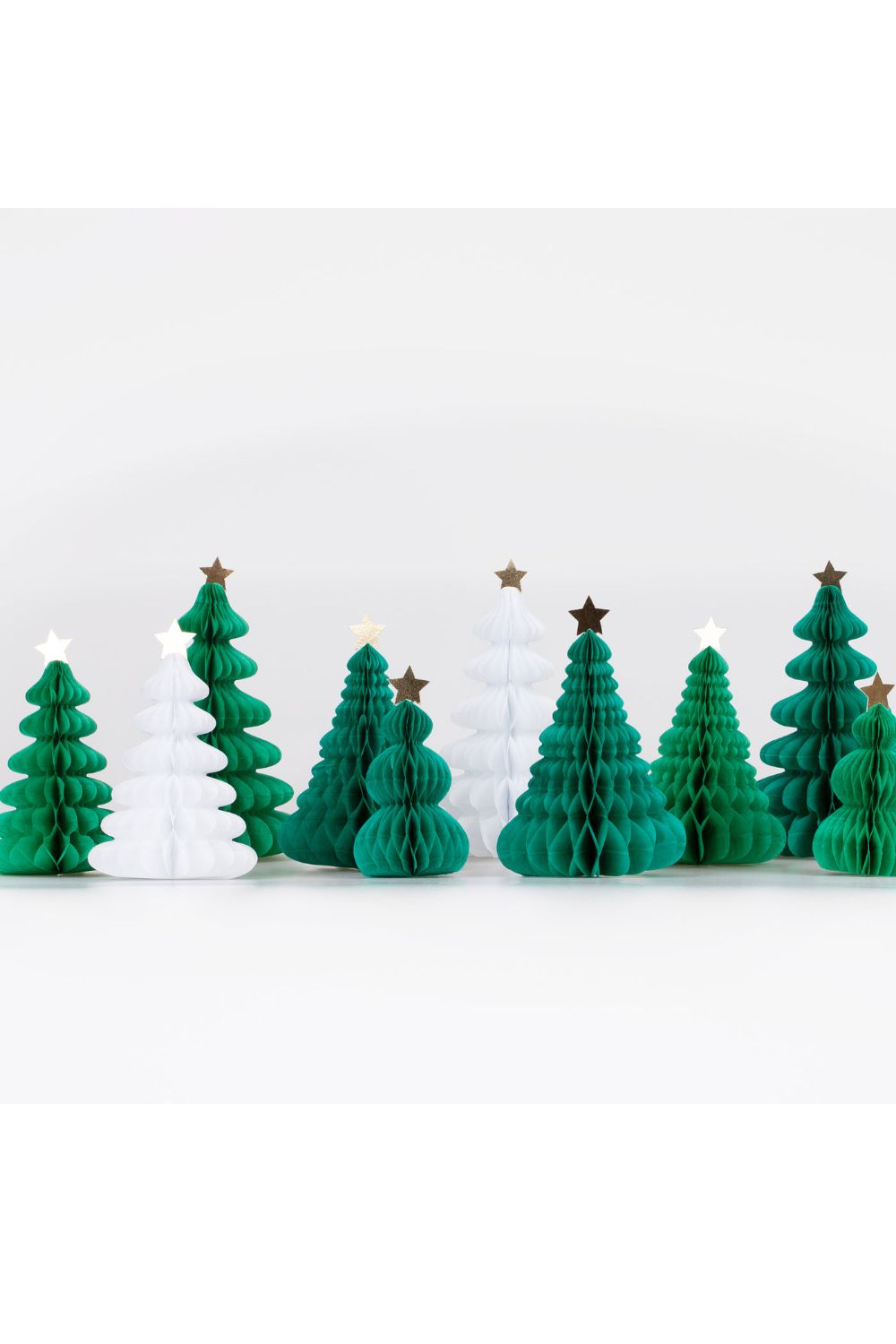 Green Forest Honeycomb Decorations (x 10)