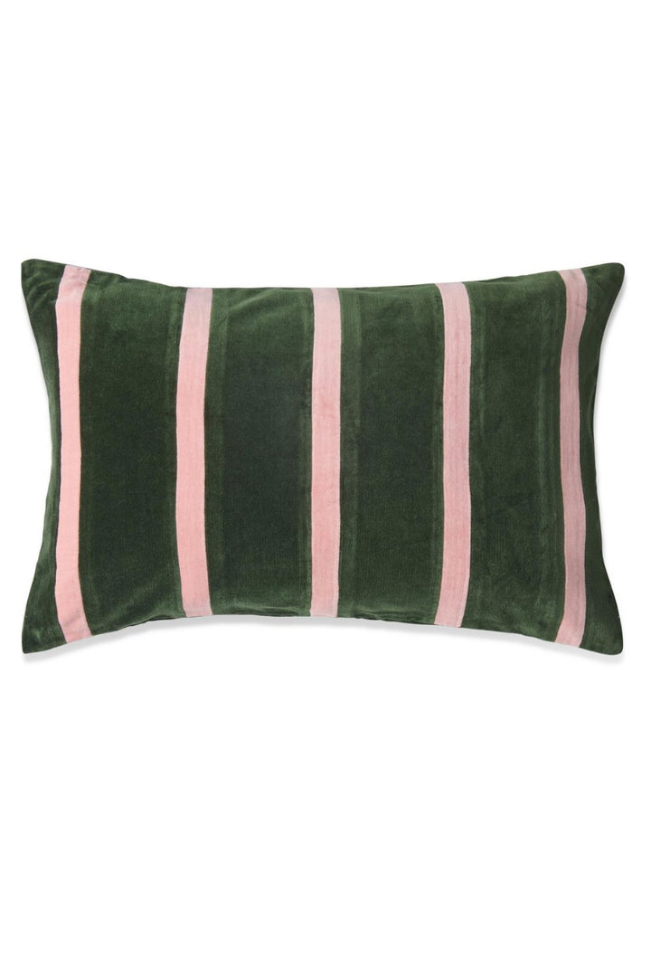 Tuscan Stripe Velvet Rectangle Cushion One Size