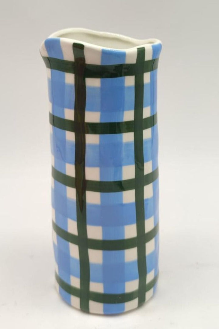 Cornflower Blue and Emerald Green - Medium Vase