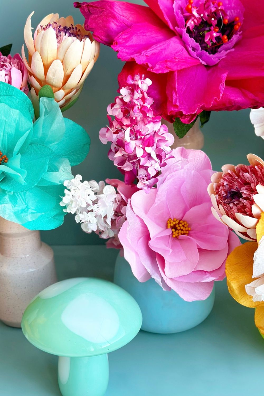 Sakura paper flower - Turquoise