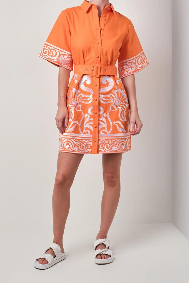 WALNUT | PORTAFINO DRESS TANGERINE