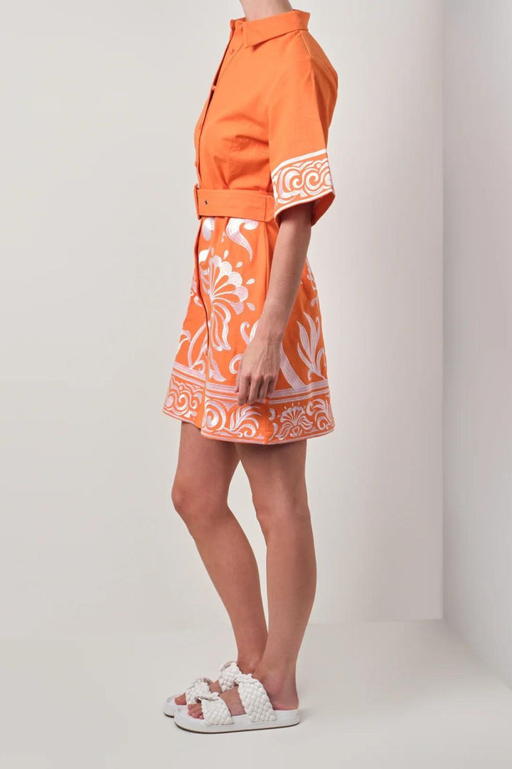 WALNUT | PORTAFINO DRESS TANGERINE