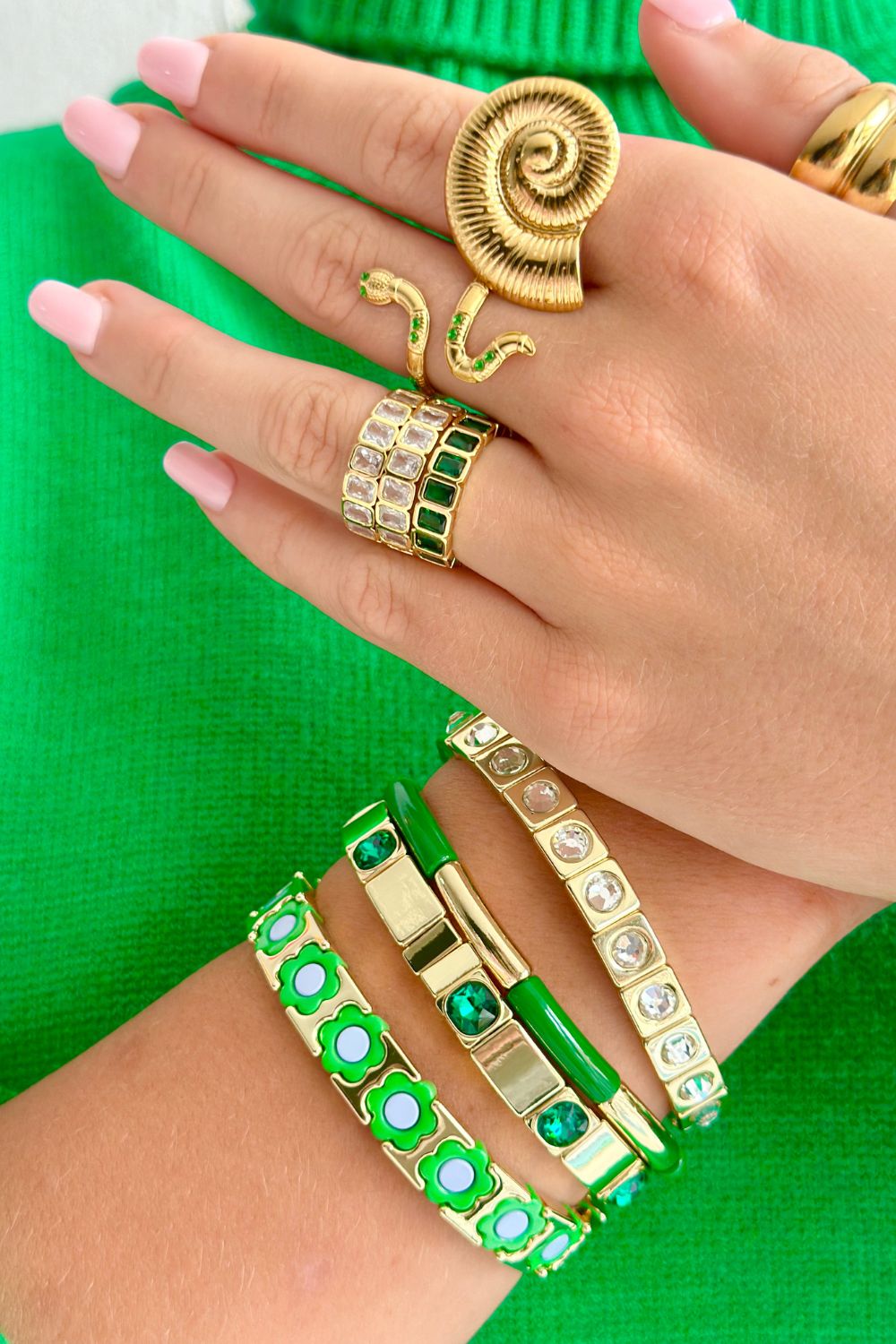 Snake Ring Green