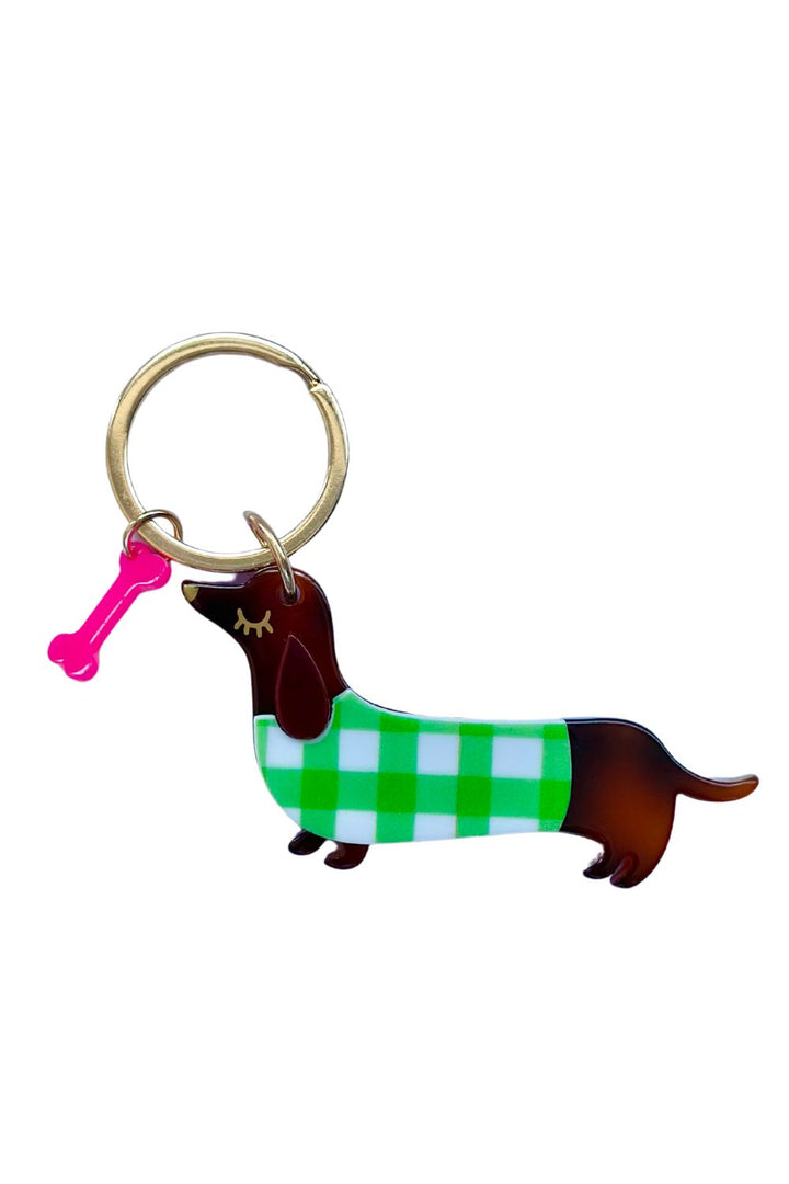 Sausage Dog and Bone - Green