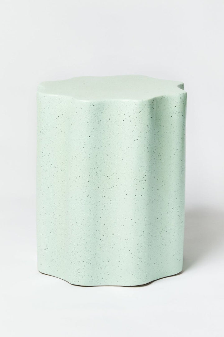 Side table wave speckle mint