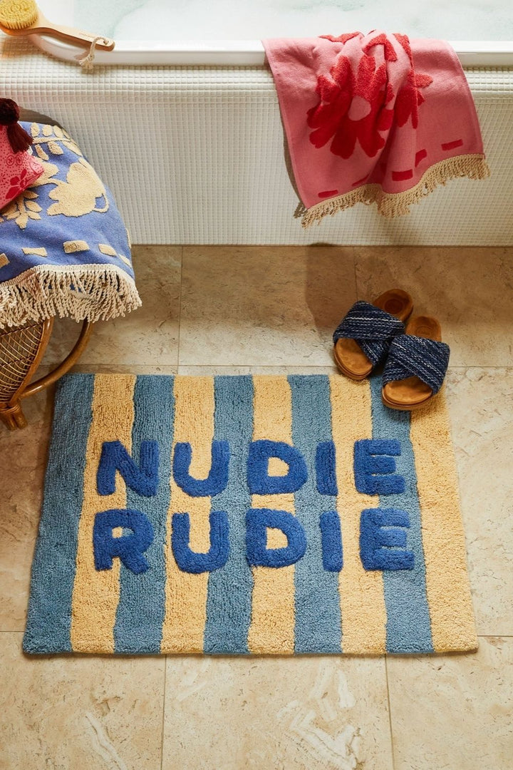 Ira Nudie Rudie Bath Mat - Blue Jean