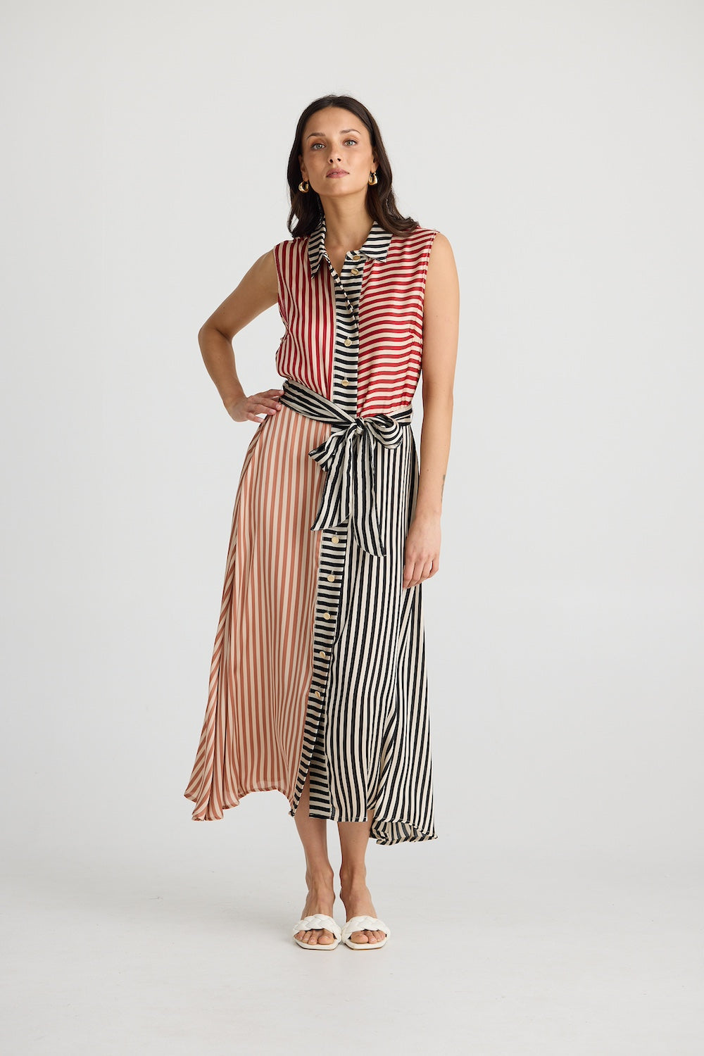 LUCY SLEEVELESS DRESS - Allsorts Stripe