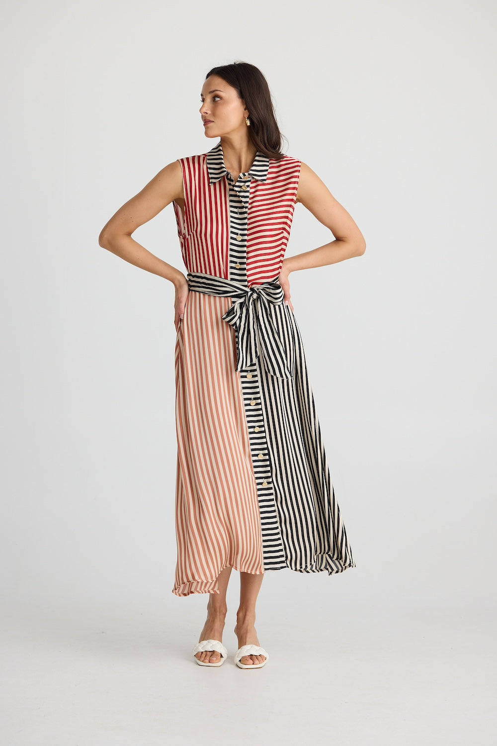 LUCY SLEEVELESS DRESS - Allsorts Stripe