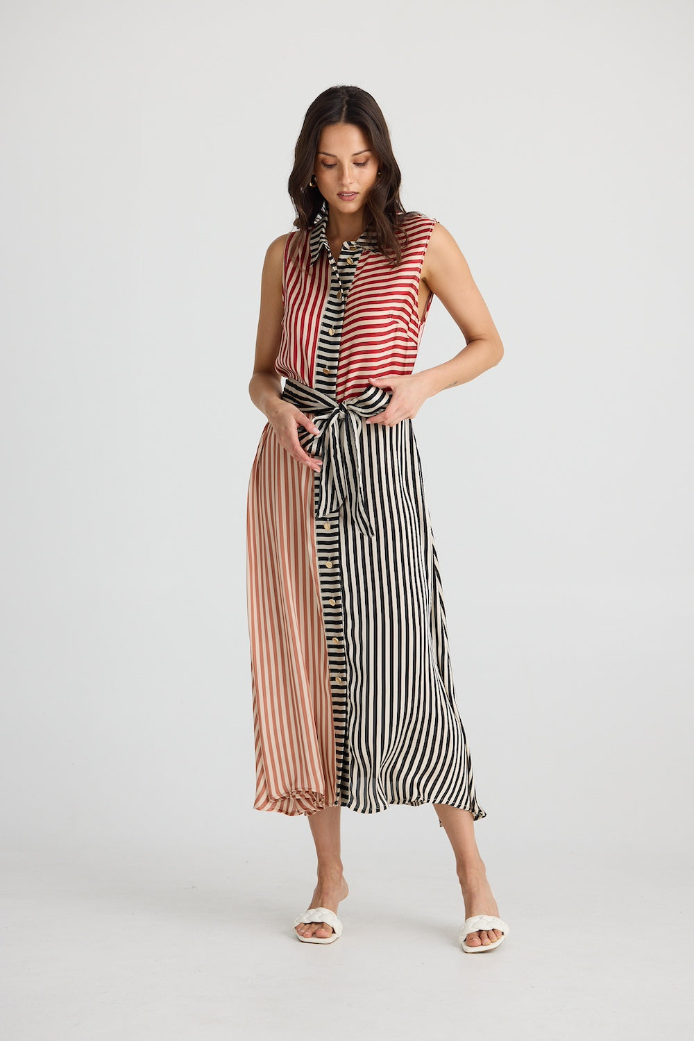 LUCY SLEEVELESS DRESS - Allsorts Stripe