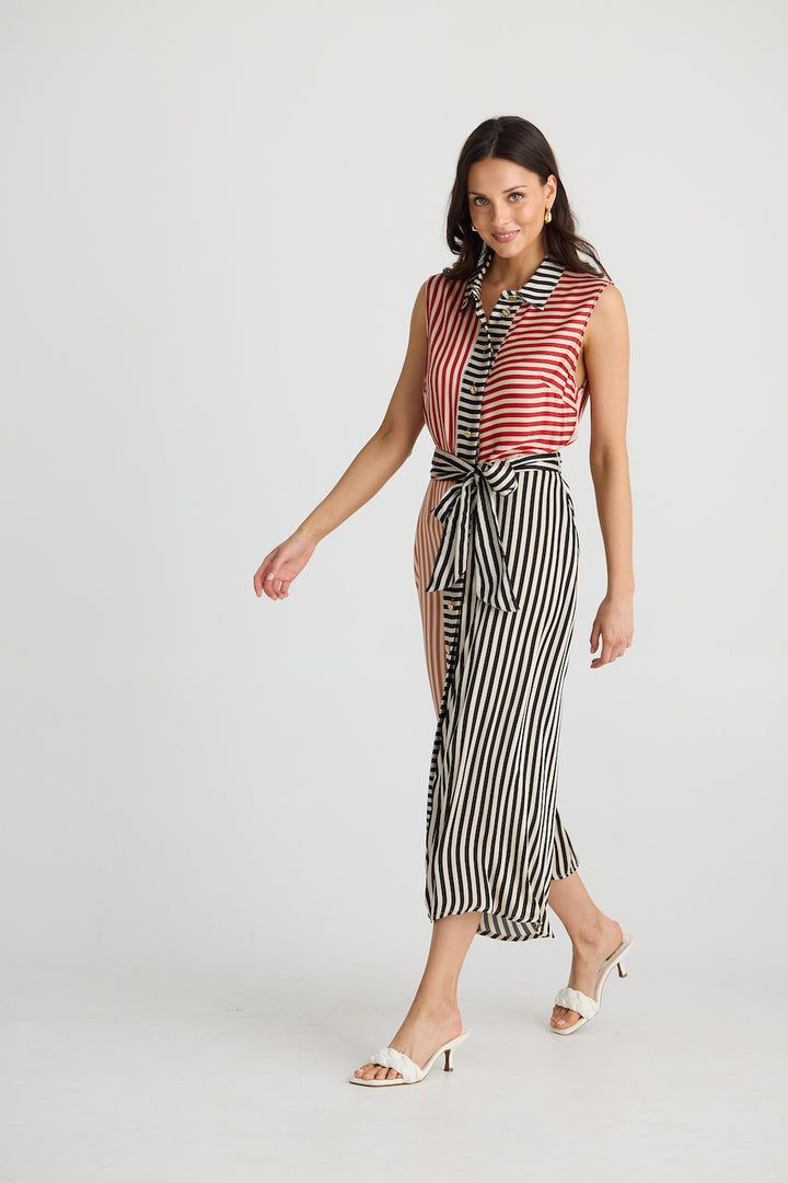 LUCY SLEEVELESS DRESS - Allsorts Stripe