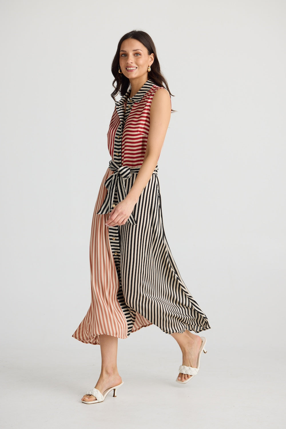 LUCY SLEEVELESS DRESS - Allsorts Stripe