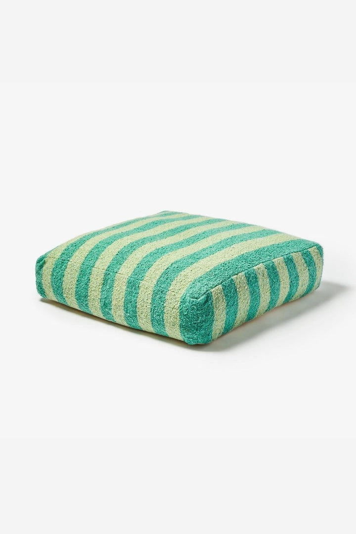 Boucle Stripe Mint Pouffe