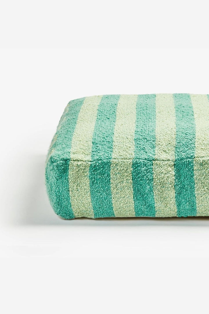 Boucle Stripe Mint Pouffe