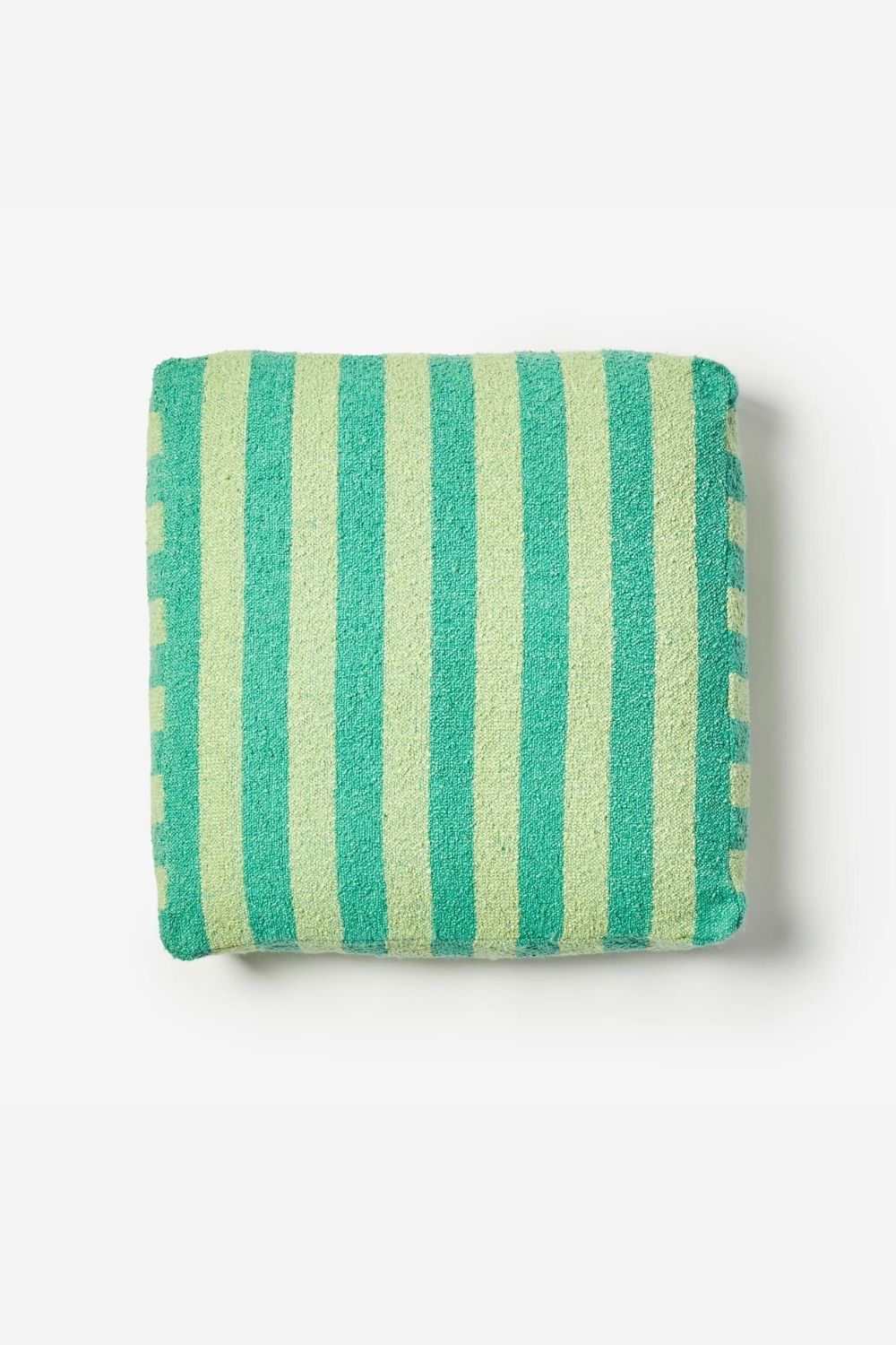 Boucle Stripe Mint Pouffe