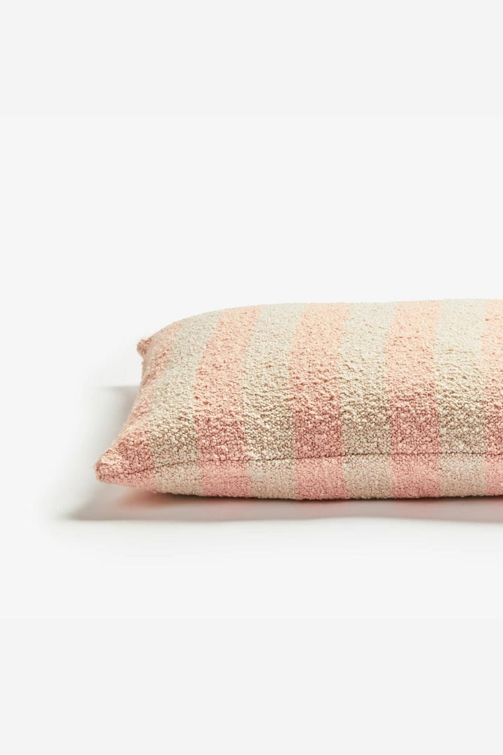 Boucle Stripe Soft Pink Cushion