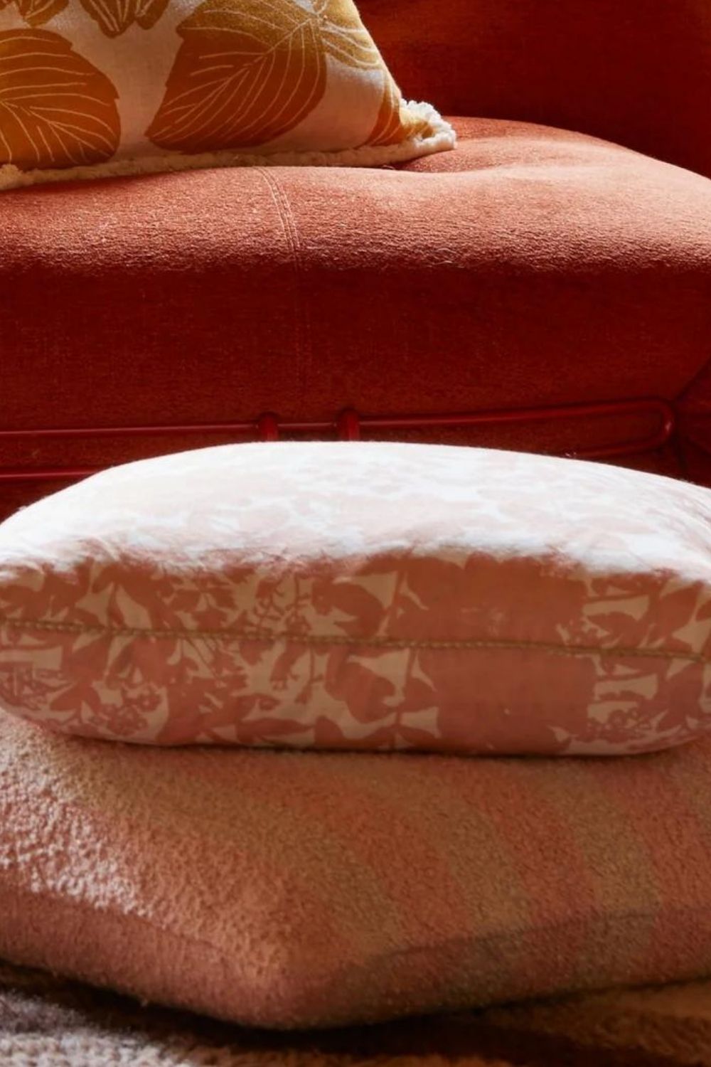 Boucle Stripe Soft Pink Cushion