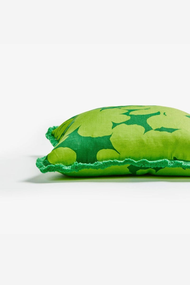 Carmine Lime Cushion