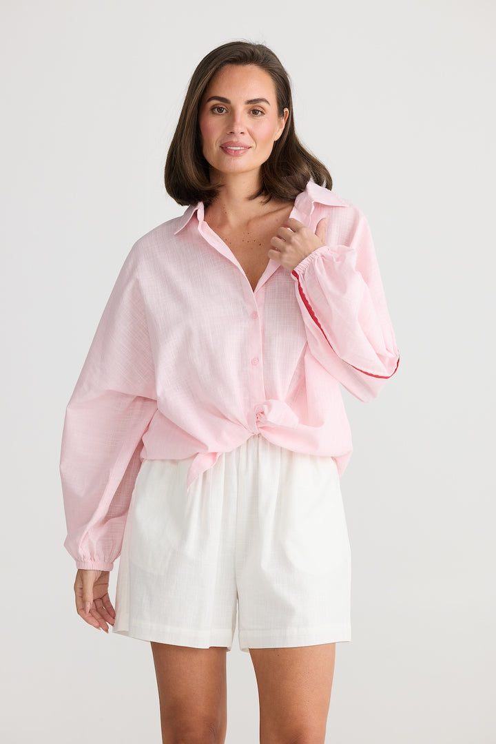 Oversized Cliffside Shirt - Pink