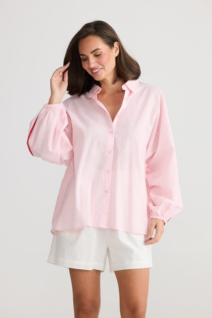 Oversized Cliffside Shirt - Pink