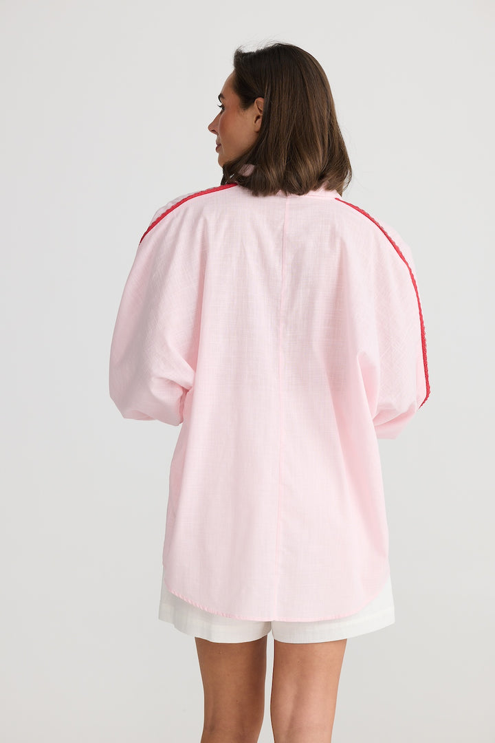 Oversized Cliffside Shirt - Pink