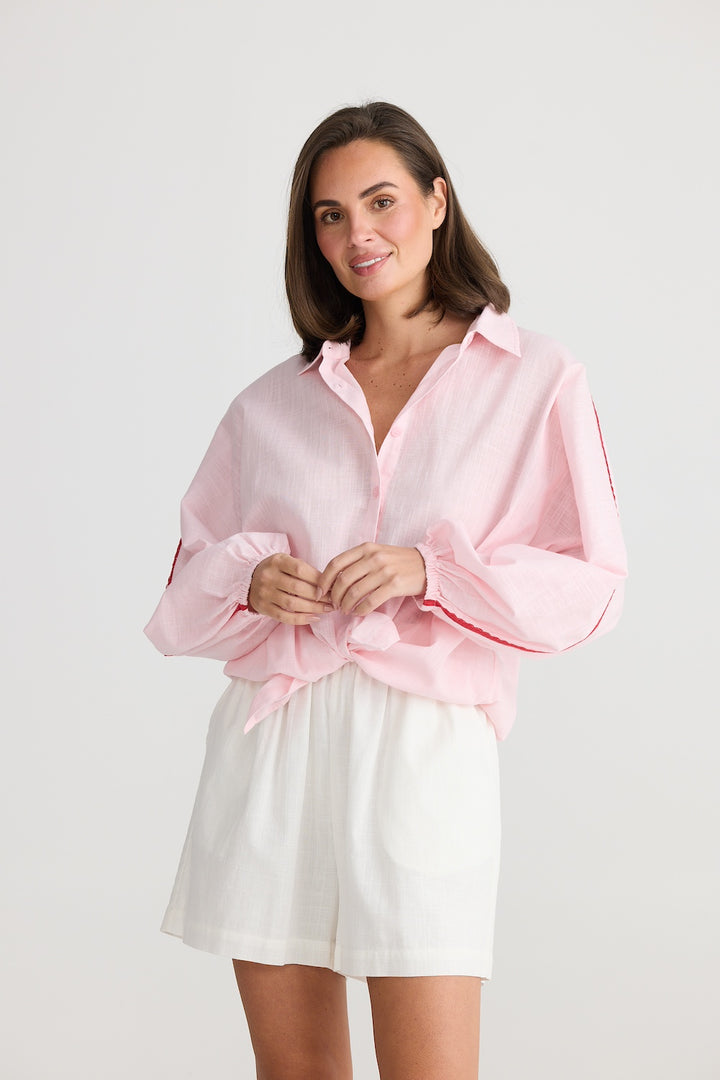 Oversized Cliffside Shirt - Pink