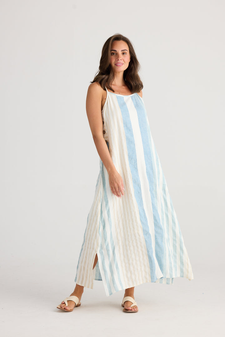 Cliffside Maxi Dress - Ocean Stripe