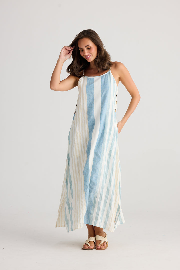 Cliffside Maxi Dress - Ocean Stripe