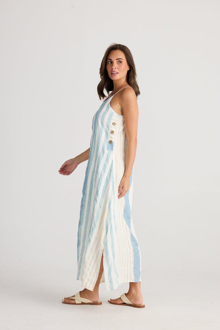 Cliffside Maxi Dress - Ocean Stripe