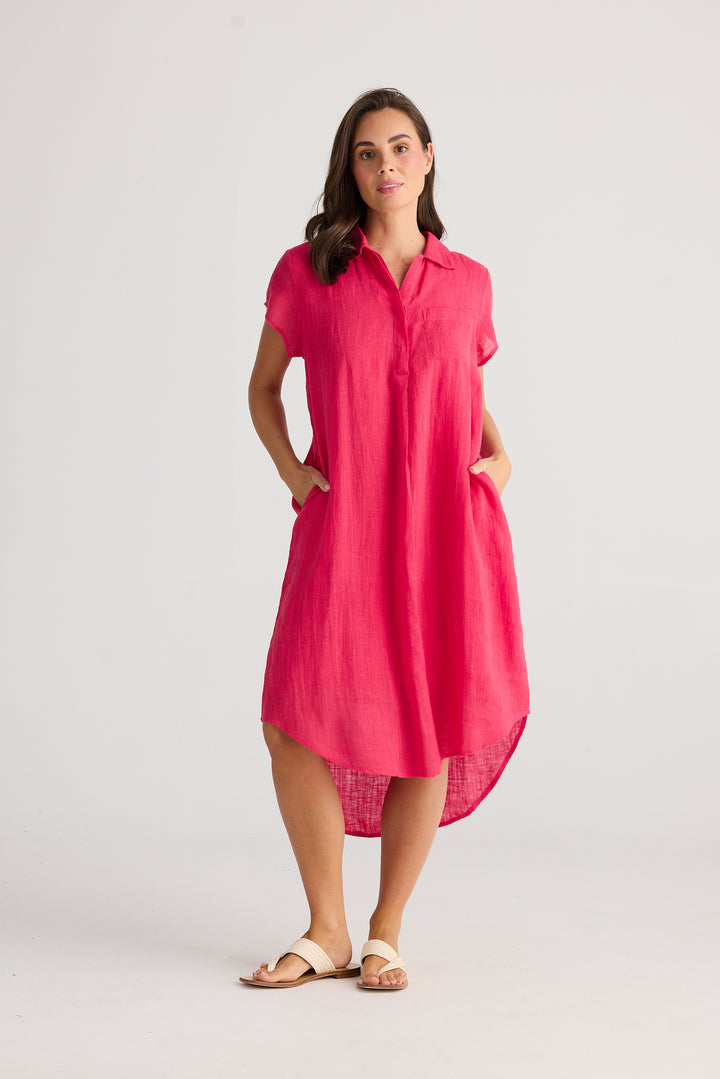 Ahoy Tunic - Raspberry Gauze