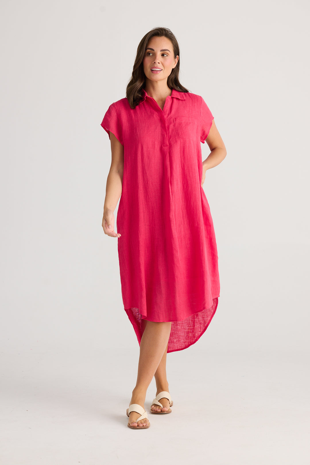 Ahoy Tunic - Raspberry Gauze