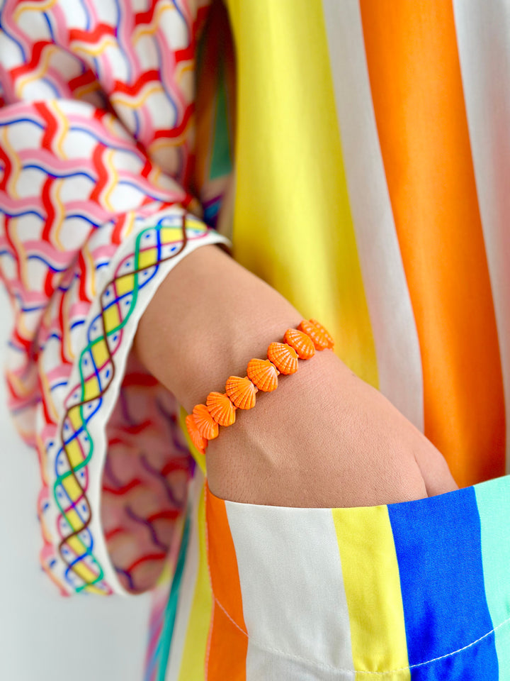 Shell bracelet - Neon Orange