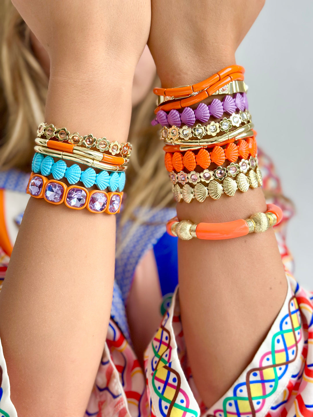 Shell bracelet - Neon Orange