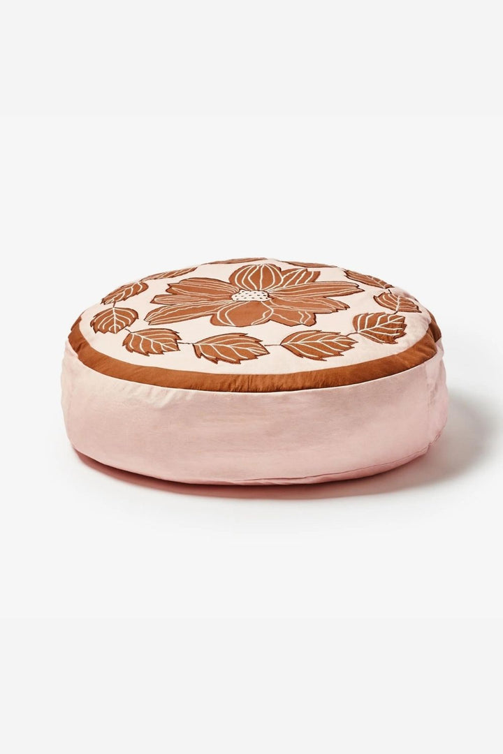 Margot Pink Round Pouffe