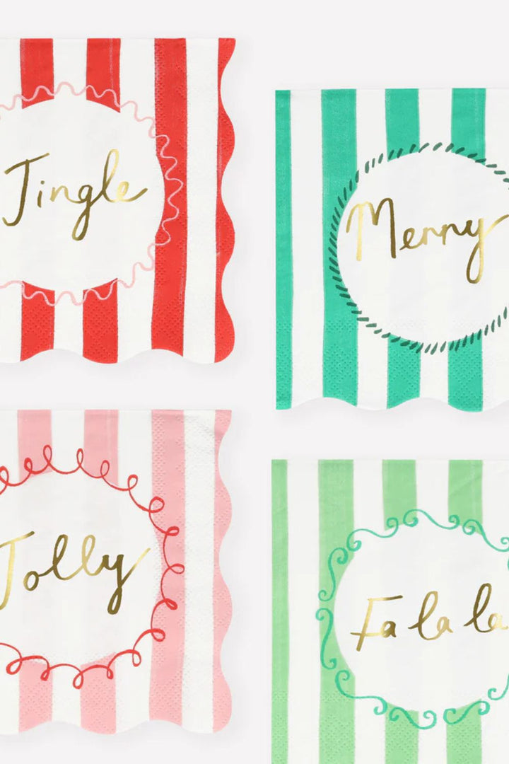 FESTIVE SMALL STRIPE NAPKINS