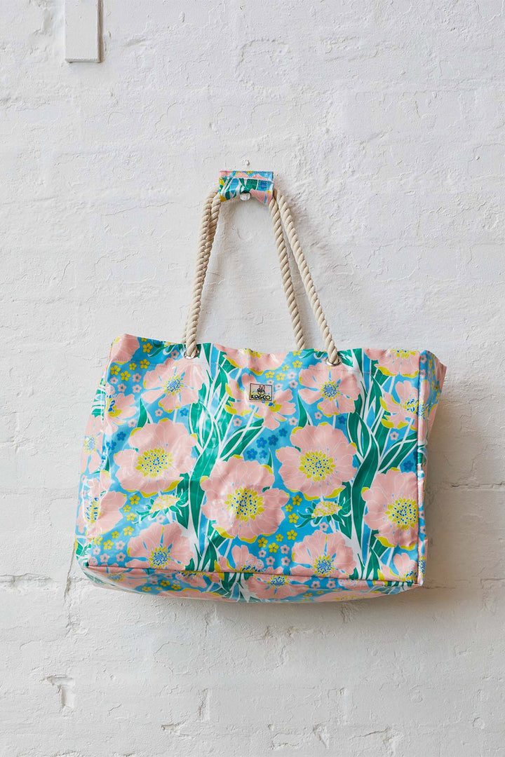 Tumbling Flowers Beach Bag