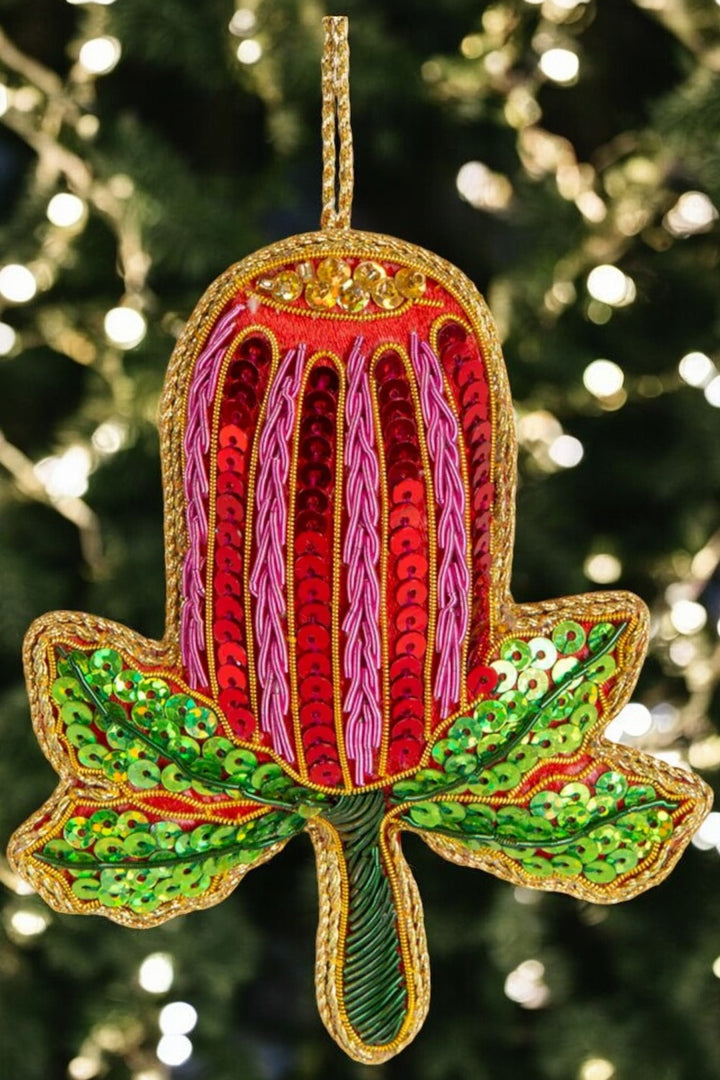 Banksia Beauty Sequin Tree Decoration